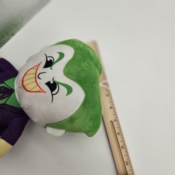 DC Comics Joker Plush Toy Factory Sitting Big Head 10" Villain Batman Green Hair - Picture 12 of 12